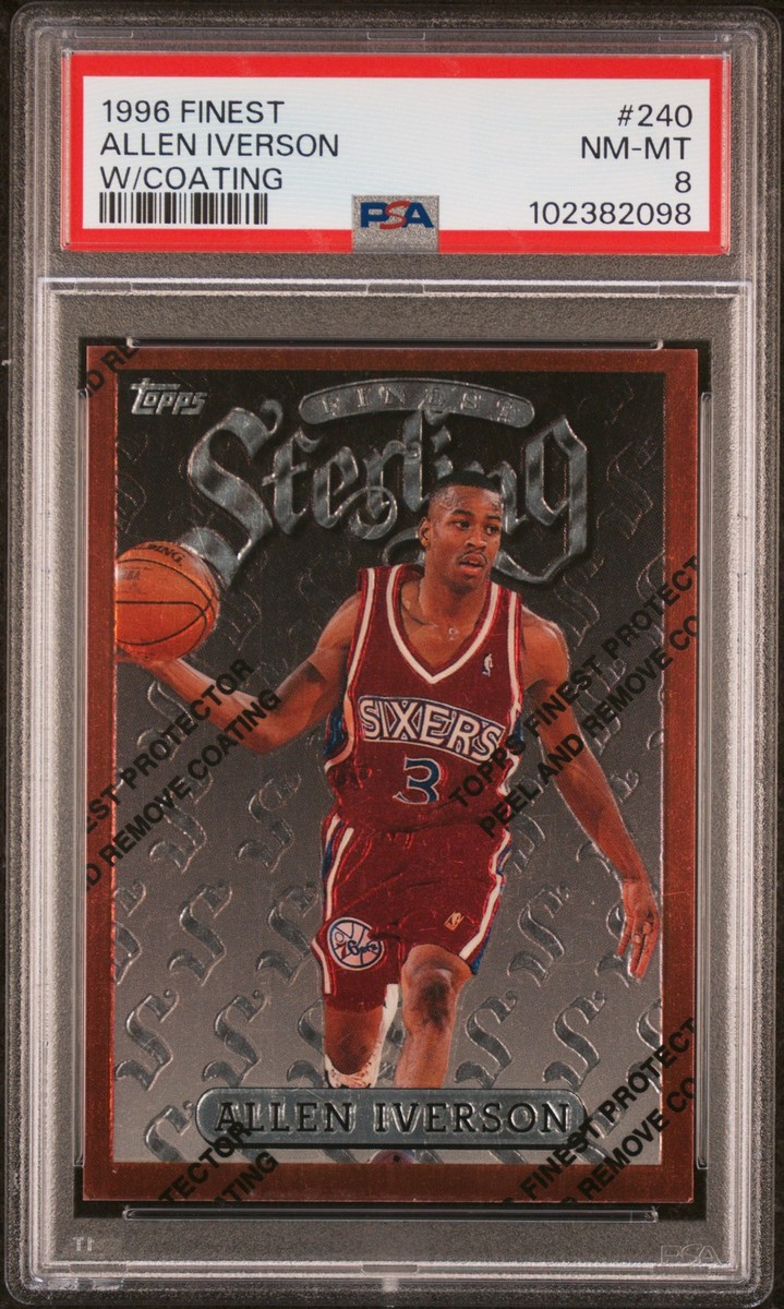 1996 FINEST W/COATING #240 ALLEN IVERSON PSA 8 | eBay