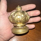 Vintage Solid Brass Lamp Topper Finial. Nice Design & Patina!