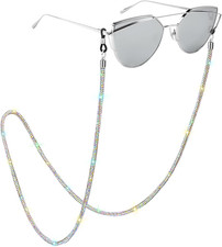 Eyeglass Chain for Women, Bling Crystal Rhinestone Glasses Chain, Ab