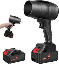 Leaf Blower Cordless, Powerful Handheld Electric with 2×21V Black 