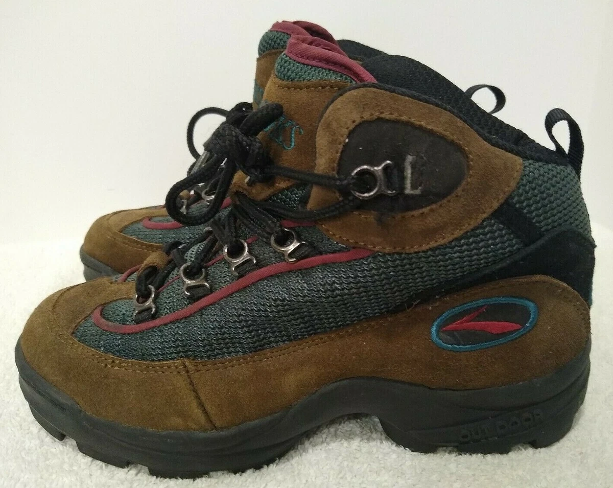 Brooks Women s Hiking Work Boots Brown Green Leather 29213 Women s