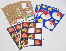 Vintage Lot 10 Hallmark Gift Tag Christmas Sticker Sheets