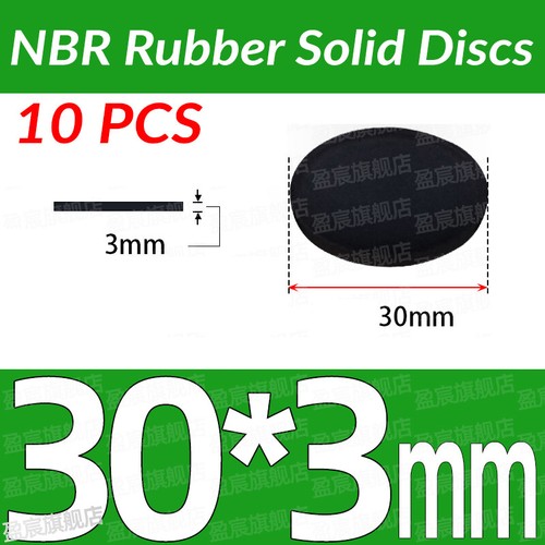 NBR Gummi Scheiben Schwarz Solide Runde Platte Dämpfende Dichtung Stärke 1 -10mm - Bild 111 von 266