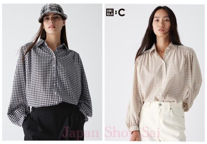UNIQLO : C Volume Check Blouse 2024 Spring 2Color XS-3XL New UNIQLO : C Volume Check Blouse 2024 Spring 2Color XS-3XL New