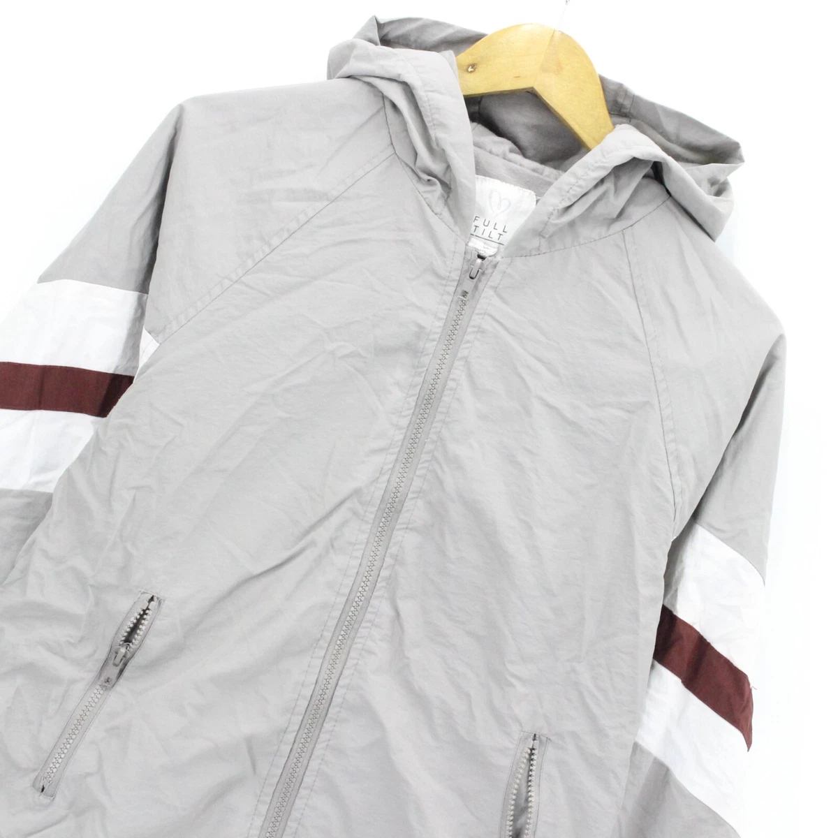 TILLYS Full Tilt Women s Gray Colorblock Full Zip Windbreaker