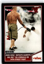 2013 Topps Best of WWE #72 John Cena Defeats Alberto Del Rio