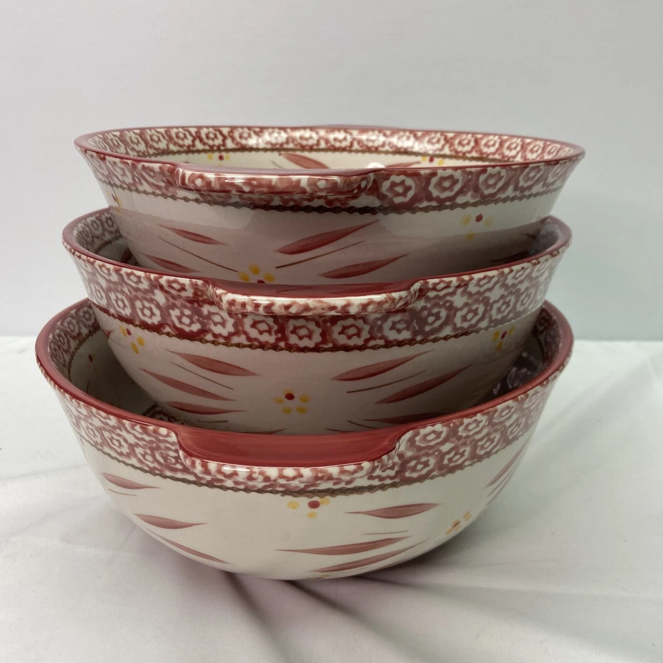 Temptations by Tara Old World Mezclador Servir Tazón Arándano 4qt, 3qt, 2qt ~ 3 piezas Foto 4 de 4