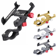  360° Aluminium Motorcycle Handlebar Cell Phone Mount Holder Bicycle GPS Bracket