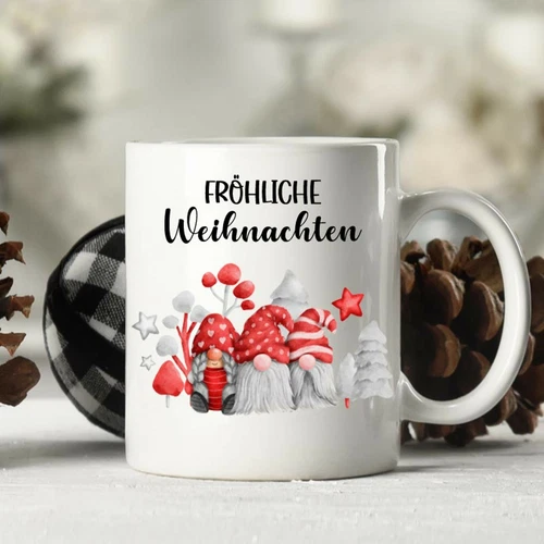 all-yours24 Tasse Fröhliche Weihnachten Geschenkideen Tasse mit Spruch Geschenke