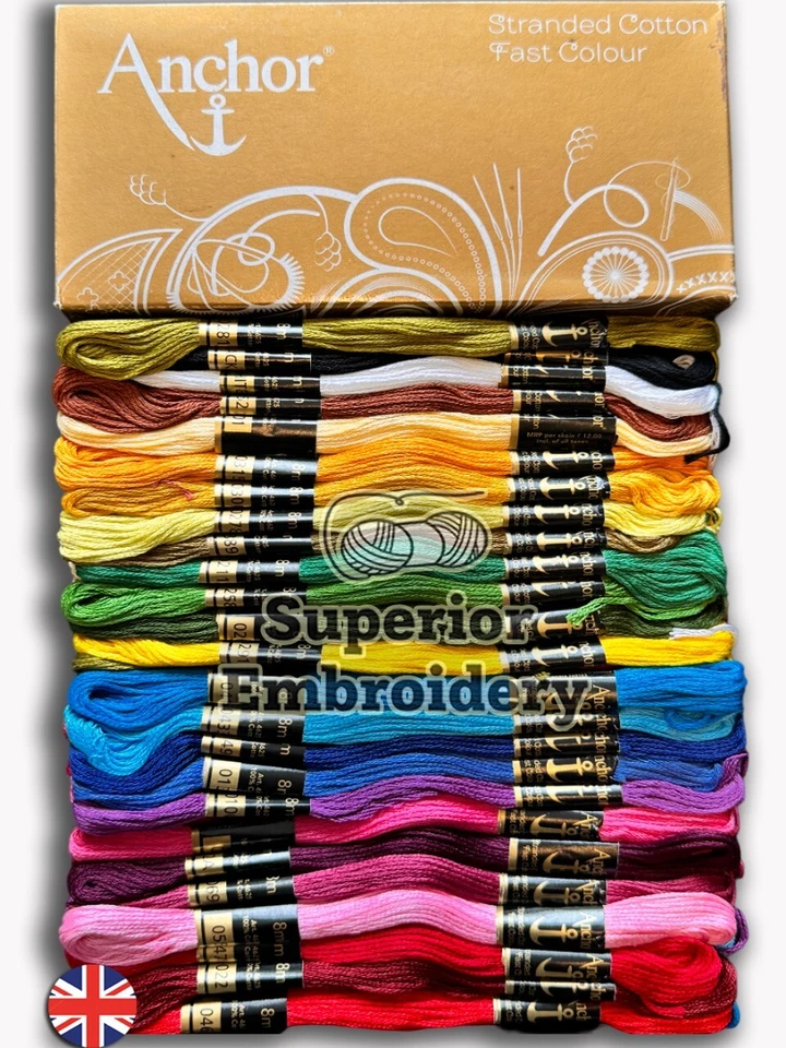 New 50 Anchor Cross Skeins Stitch Cotton Floss Embroidery Thread Assorted Colour - Image 2 of 4