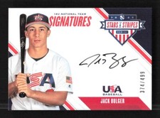 2020 Panini USA Stars & Stripes Jack Bulger 18u National Team Auto #'d /499