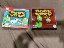 Lot of 2 Bookworm PC Computer Game PopCap Video Games CD-ROM- Bookworm Deluxe