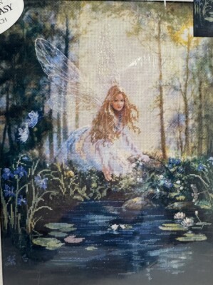 THE WISHING POOL EMBELLISHED CROSS STITCH 51220 CANDAMAR +INSURED+ MARY ST CLAIR
