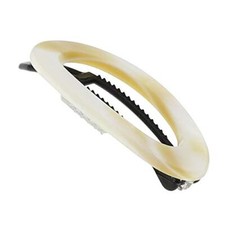 Paris CP1994/2 French Hair Barrette Clip for Women, Handmade, Side Beige 2"
