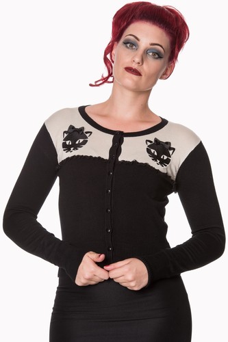 Kitty Cat Lace Trim Cardigan 