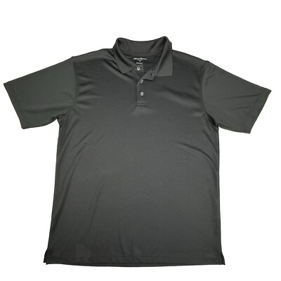 Tommy Armour Polo Shirt Mens Large Black Dri Logic Short Sleeve