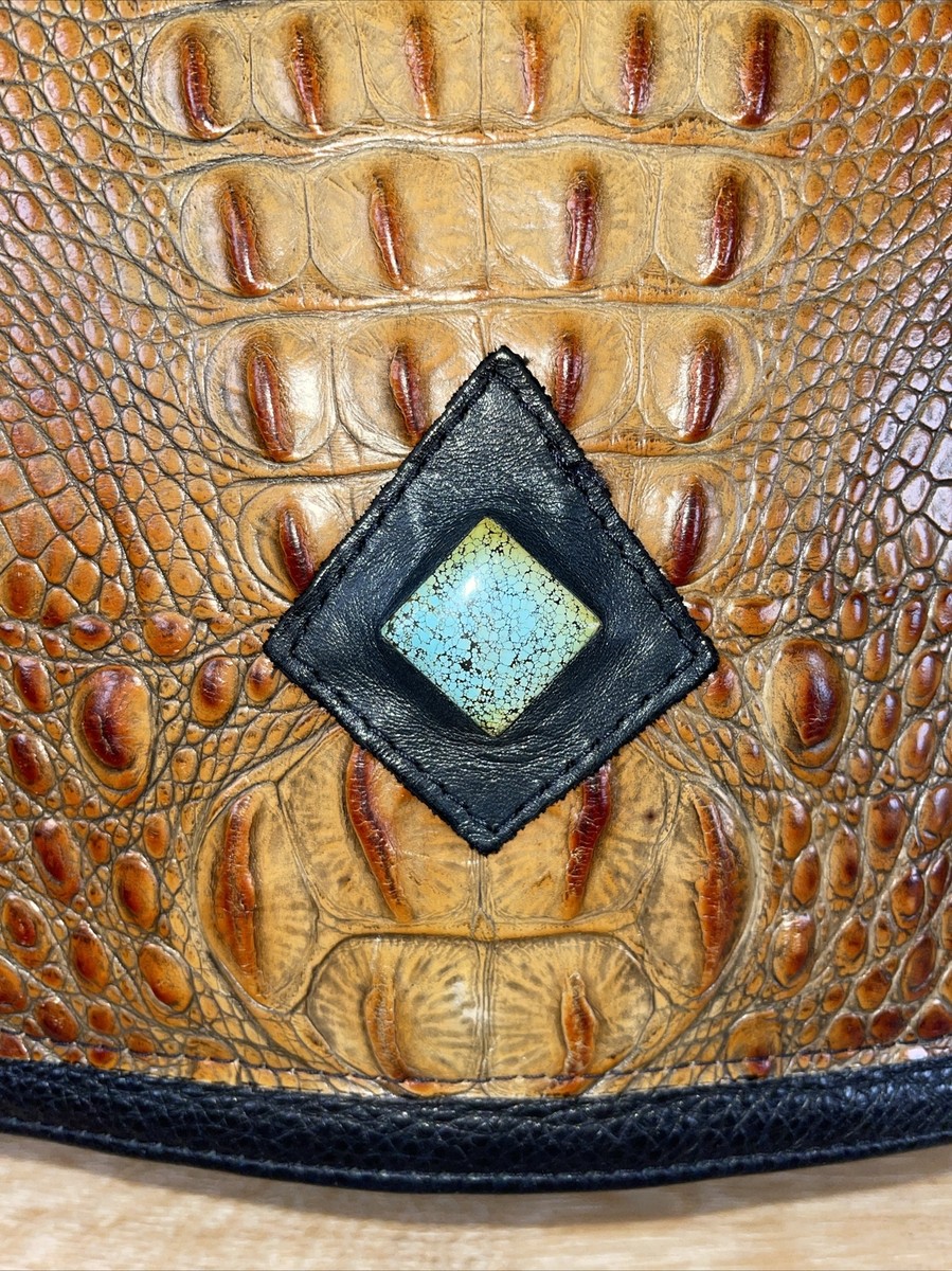 Stunning Crocodile W Leather Artist Made Backpack Purse W