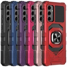 For Samsung Galaxy S25 FE Phone Case Metal Ring Magnetic Support Kickstand Cover