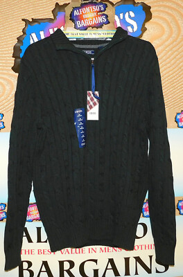 IZOD Sweaters 1/4 Zip Neck Heavy Weight Cable Knit $14.99 CLEARANCE SALE!!
