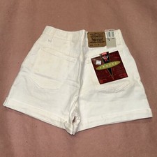 Vintage 1990 s Womens Levis 954, White Jean Short, Deadstock NWT, Size 9