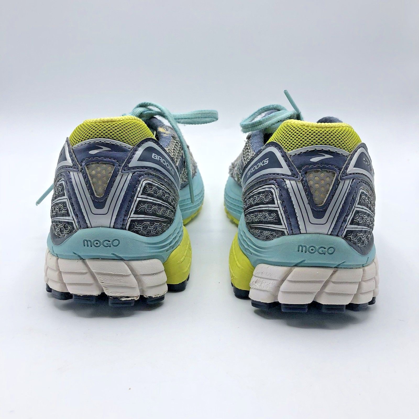 Brooks Ghost 6 Women Blue Yellow White Running Shoe S… Gem