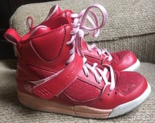 Nike Air Jordan FLT 45 HI TXT Red Pink Valentines 555335-608 Girls 13.5 C Shoes