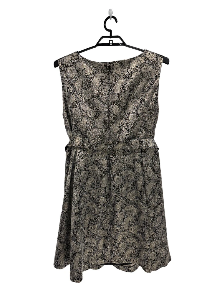 Vestido asimétrico brillante dorado y negro sin mangas Nine West para mujer talla 20W Foto 3 de 4