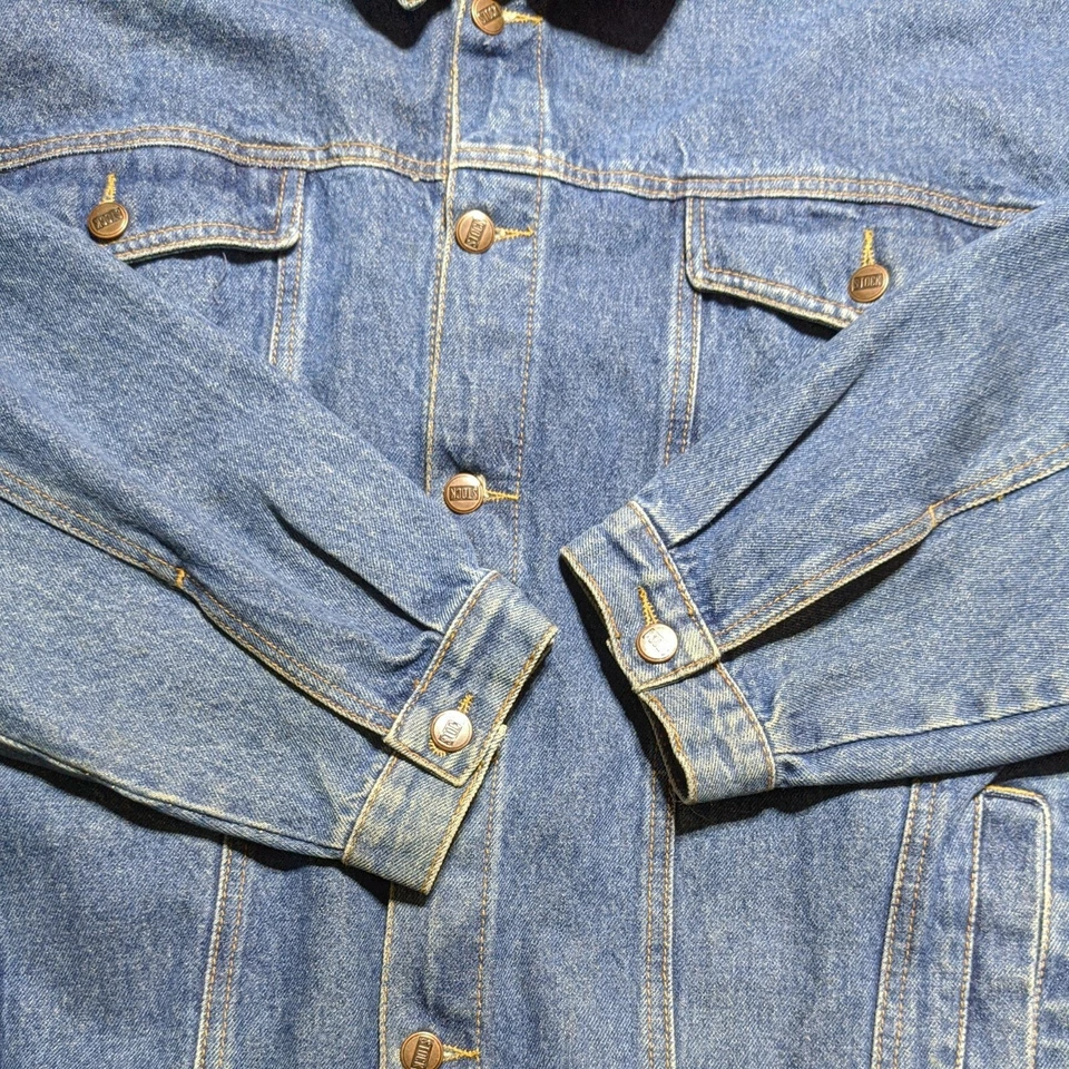 Chaqueta de Camionero DE COLECCIÓN Robert Stock Denim Azul 4 Bolsillos Talla L 100% Algodón Foto 3 de 4