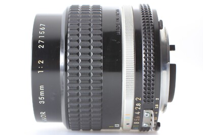EXC+++++ w/Hood] Nikon Ai-s Ais Nikkor 35mm f/2 MF Lens from