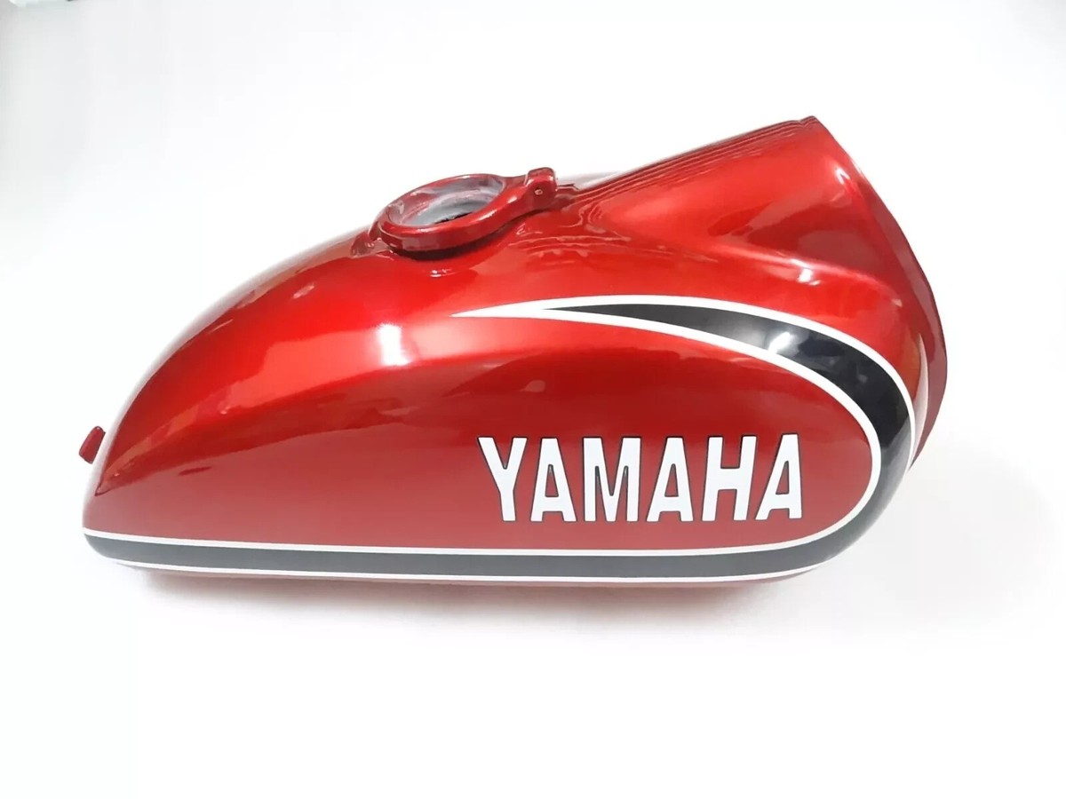PETROL GAS TANK STEEL MADE RED PAINTED FITS TO VINTAGE YAMAHA