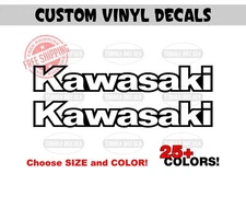 Kawasaki Decals Outlined Stickers (1 set) Helmet Motorcycle ATV PWC Jetski UTV