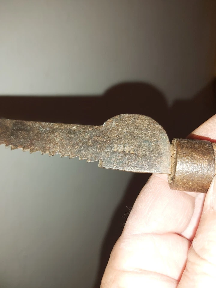 LONGUE SCIE ANCIENNE A GUICHET XIXEME FORGEE MAIN - Photo 4/4