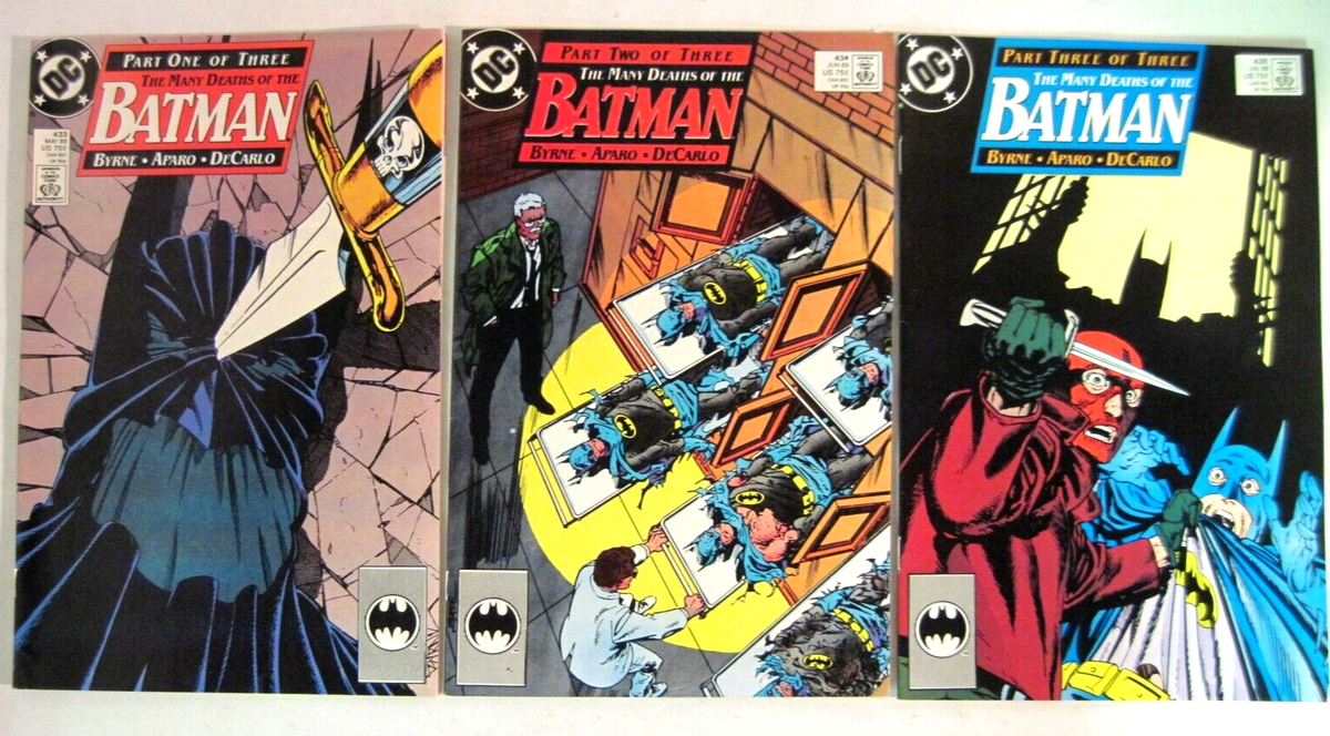 THE MANY DEATHS OF BATMAN COMPLETE SET OF 3 COMIC BOOKS JOHN BRYNE