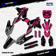 Gray & Pink Slick Graphic Kit fits Yamaha YZ250F YZ450F 14-16 YZF 250 450