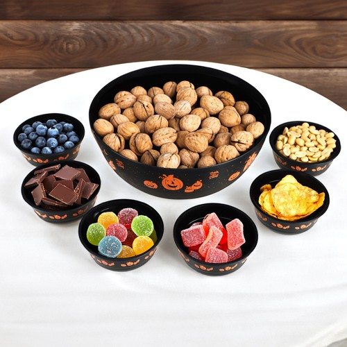 7-teiliges Set Snackschalen Halloween - Set Snackgeschirr aus großer Schüssel - Bild 2 von 8