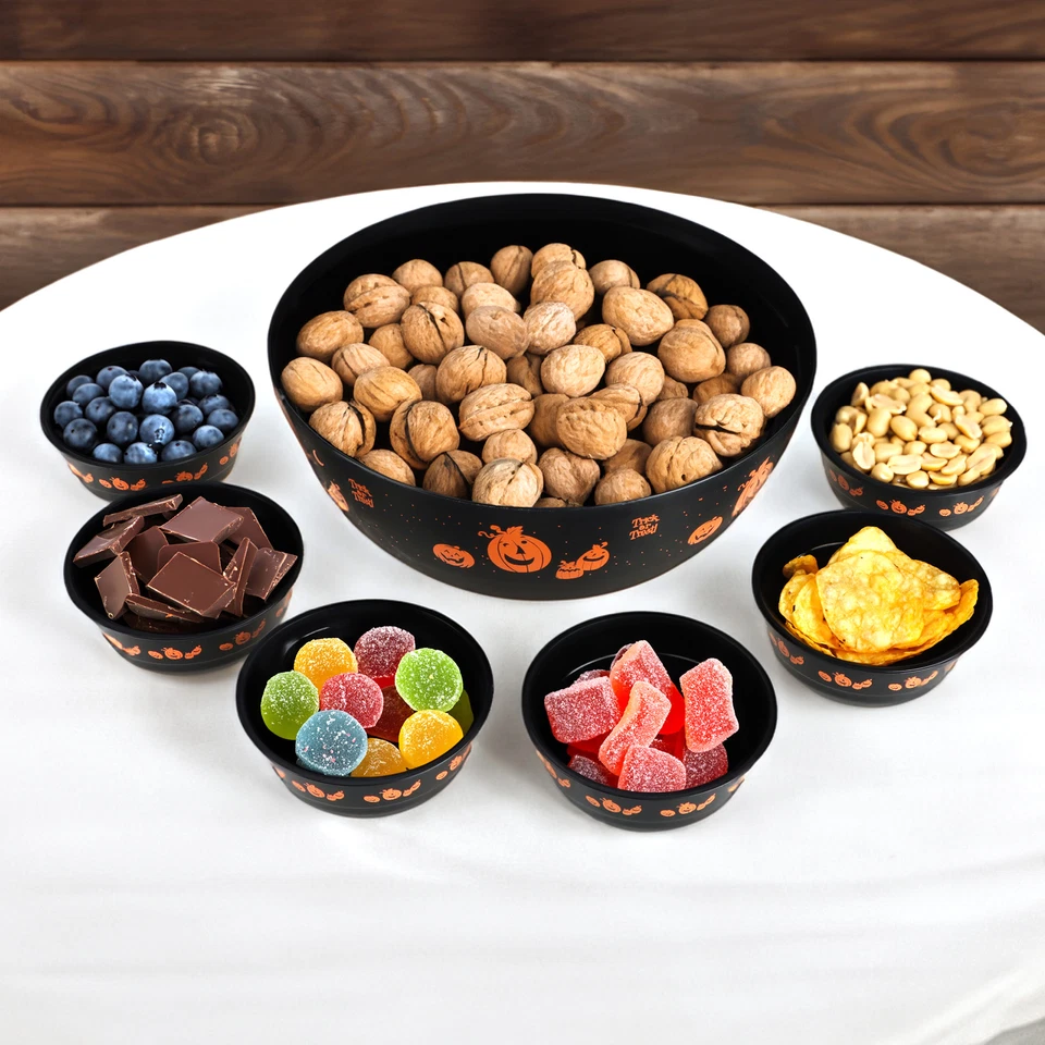 7-teiliges Set Snackschalen Halloween - Set Snackgeschirr aus großer Schüssel - Bild 2 von 4