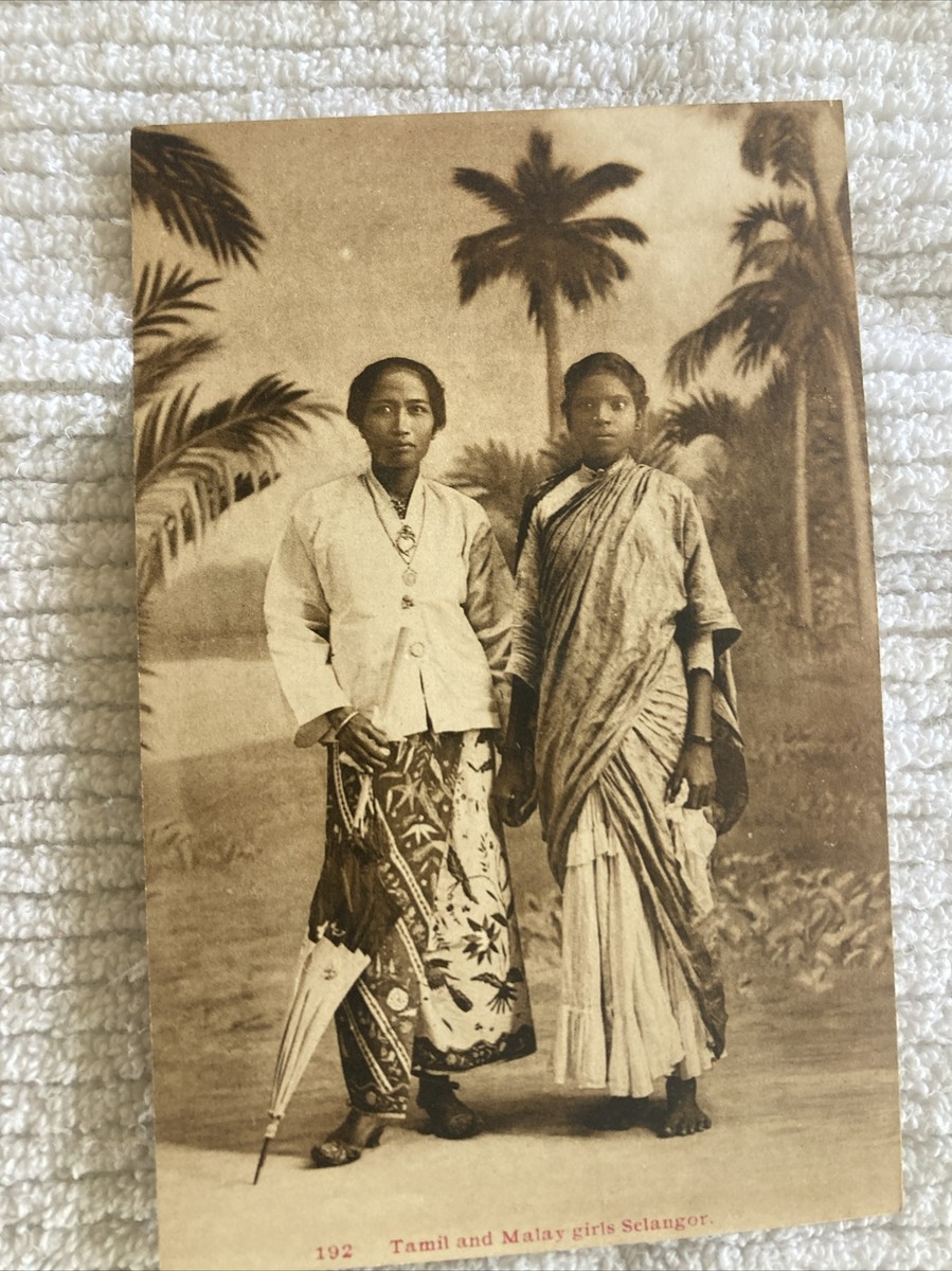 Set Of 7 Antique Singapore Photo Postcards c1910's. Native People