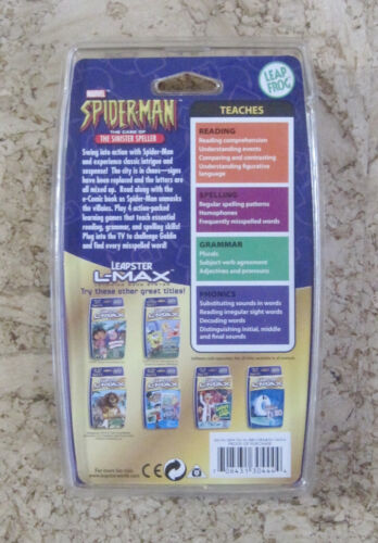 Leap Frog Leapster L-Max Game Spiderman the Sinister Speller Marvel Ages 6-8 New - Picture 3 of 7