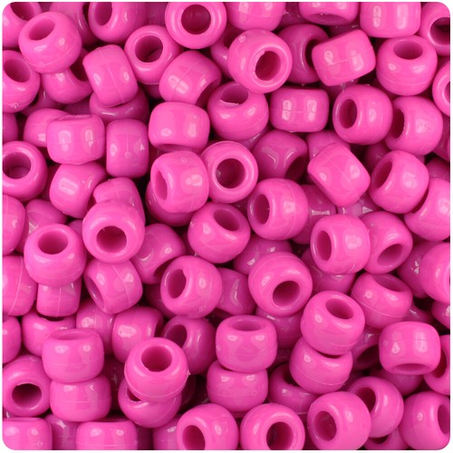 100x Opaque 9x6mm Barrel Plastic Pony Beads - Made in the USA - 28 Color choices - Picture 13 of 29