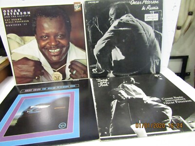 5-ALBUMS-LP'S--OSCAR PETERSON--IN RUSSIA-MONTREUX-NIGHT-TRAIN-SATCH-CANADIANA ST