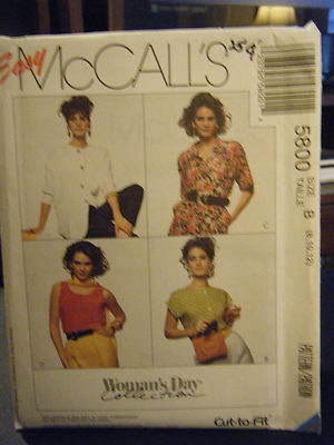 McCall's 5800 Misses Blouses & Tank Top Pattern - Size 8/10/12