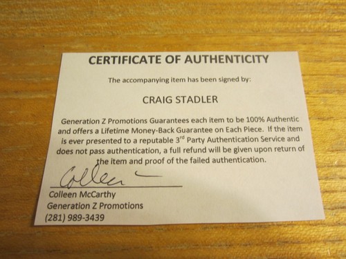 Craig Stadler Golfer Autographed Signed 8X10 Photograph PGA Tour Golf - Picture 3 of 3