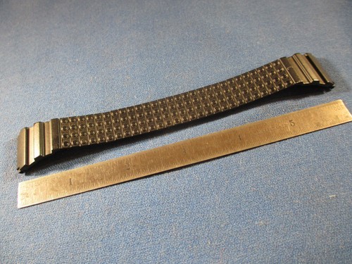 Watchmaker Estate Vintage Genuine Speidel Expansion Band Matte Black 18-22mm NOS - Picture 4 of 6