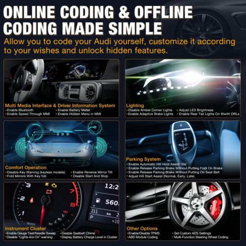 LAUNCH Creader Elite Car All System Diagnostic Tool OBD2 Scanner For VW Audi - Picture 7 of 11