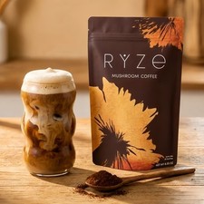 RYZE Mushroom Coffee, Organic Mushroom Coffee, 30 Servings, 6.35 oz