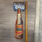 Vintage 1964 National Bohemian Light Beer Tin Bottle Thermometer Sign Natty Boh