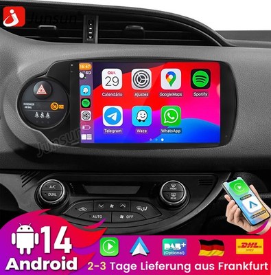 6+128G Android14 Für Toyota Yaris 2011-2018 Autoradio Carplay SWC GPS NAVI DAB+