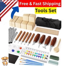 Wood Carving Kit, Wood Carving Tools Set with Carving Knives Detail Knives Bassw