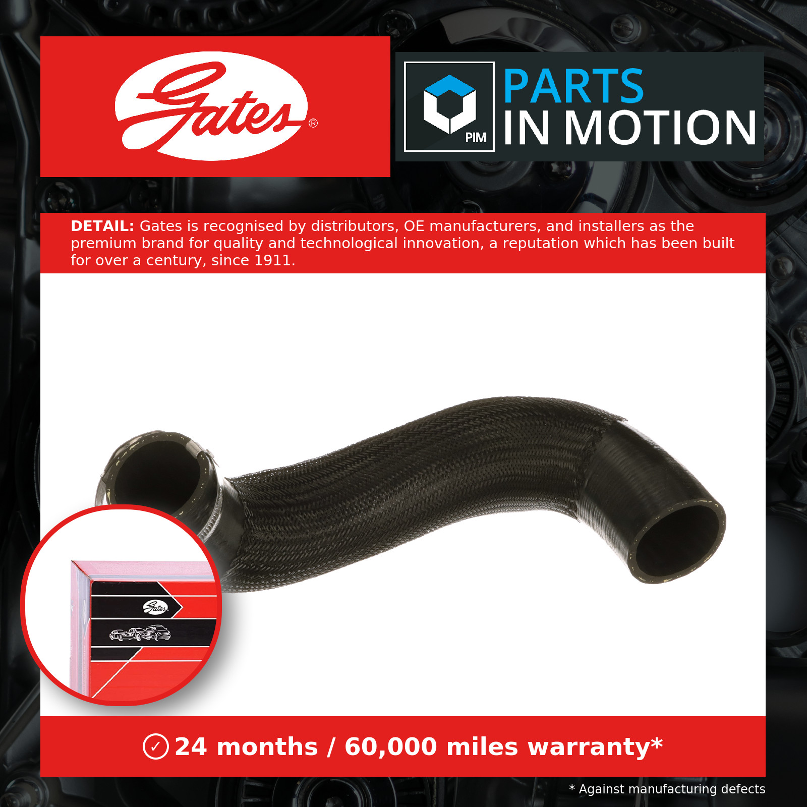 Air duct pipe AEM (Ethylene Acrylate Rubber) 09-1162 GATES for PEUGEOT CITROËN - Image 7