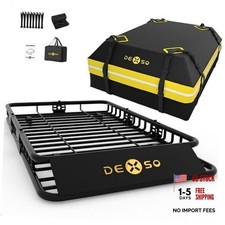 Universal Roof Rack Basket, 200 Lbs Capacity 64" x 39" Roof Basket /w Bag